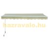 Awning for terrace 350x250 cm manually rollable terrace shade in cream color 