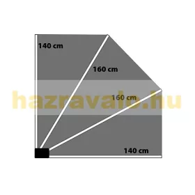   Oldalsó napellenző erkély terasz 140x140 cm szürke térelválasztó szélfogó napvédő