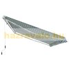 Awning for terrace 350x250 cm Manually rollable terrace shade in green and white 