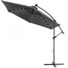 Parasol with LED solar lighting anthracite Ø300 cm