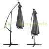 Parasol with LED solar lighting Ø330 cm anthracite solar-lit parasol 