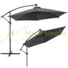 Parasol with LED solar lighting Ø330 cm anthracite solar-lit parasol 