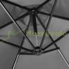 Parasol with LED solar lighting Ø330 cm anthracite solar-lit parasol 