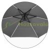 Parasol with LED solar lighting Ø330 cm anthracite solar-lit parasol 