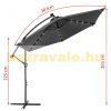 Parasol with LED solar lighting anthracite Ø300 cm