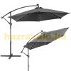 Parasol with LED solar lighting anthracite Ø300 cm