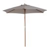 Parasol bamboo with 180 g/m2 UV-resistant polyester in gray color