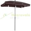 Tiltable parasol 198x130x245 cm for garden, terrace, beach coffee brown