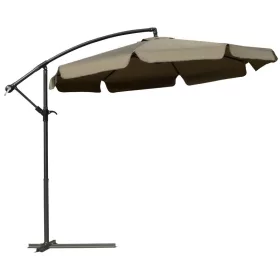   Dönthető napernyő kézi kurblival Ø265x265 cm barna napellenző árnyékoló