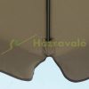 Tiltable parasol with manual crank Ø265x265 cm brown parasol shade