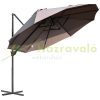 Double parasol XXL adjustable parasol 440 x 270 x 250 cm sun protection brown 