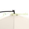 Parasol with LED solar lighting Ø330 cm beige solar-lit parasol 