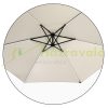 Parasol with LED solar lighting Ø330 cm beige solar-lit parasol 