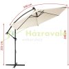 Parasol with LED solar lighting Ø330 cm beige solar-lit parasol 