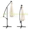 Parasol with LED solar lighting Ø330 cm beige solar-lit parasol 