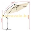 Parasol with LED solar lighting beige Ø300 cm