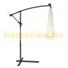 Parasol with LED solar lighting beige Ø300 cm