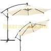 Parasol with LED solar lighting beige Ø300 cm