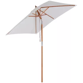   Dönthető napernyő 200x150x235 cm krémfehér napellenző árnyékoló kertbe, teraszra, strandra