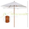 Tiltable parasol 200x150x235 cm cream white parasol shade for garden, terrace, beach