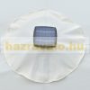 Double parasol with LED solar lighting Ø450 cm oval shaped extra large parasol white 