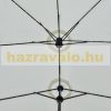 Double parasol with LED solar lighting Ø450 cm oval shaped extra large parasol white 