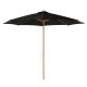 Bamboo parasol 300 cm black shading sun protection 