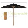 Bamboo parasol 300 cm black shading sun protection 