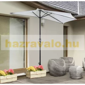   Napernyő félkör alakú alumínium napernyő krémfehér színben