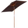 Tiltable parasol 200x150x235 cm gray parasol shade for garden, terrace, beach