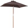 Tiltable parasol 200x150x235 cm gray parasol shade for garden, terrace, beach