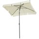 Tiltable parasol 198x130x245 cm for garden, terrace, beach cream white