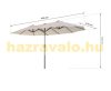 Double Parasol oval shape extra large size 460x270x240 cm in cream white color 