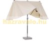 Double Parasol oval shape extra large size 460x270x240 cm in cream white color 