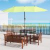 Double parasol oval shape extra large size 460x270x240 cm in neon green color 