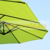 Double parasol oval shape extra large size 460x270x240 cm in neon green color 