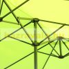 Double parasol oval shape extra large size 460x270x240 cm in neon green color 