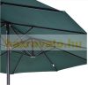 Double Parasol oval shape extra large size 460x270x240 cm in dark green color 