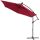 Parasol with LED solar lighting Ø330 cm red solar-lit parasol 