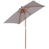 Tiltable parasol 200x150x235 cm gray parasol shade for garden, terrace, beach