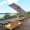 Tiltable parasol 200x150x235 cm gray parasol shade for garden, terrace, beach