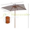 Tiltable parasol 200x150x235 cm gray parasol shade for garden, terrace, beach