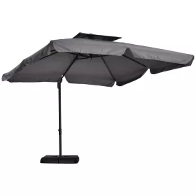   Napernyő 270x270x260 cm szürke napellenző 360°-ban forgatható UV30+