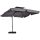 Parasol 270x270x260 cm gray parasol rotatable 360° UV30+