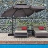 Parasol 270x270x260 cm gray parasol rotatable 360° UV30+