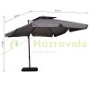 Parasol 270x270x260 cm gray parasol rotatable 360° UV30+