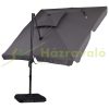 Parasol 270x270x260 cm gray parasol rotatable 360° UV30+