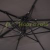 Parasol 270x270x260 cm gray parasol rotatable 360° UV30+