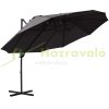 Double parasol XXL adjustable parasol 440 x 270 x 250 cm sun protection grey