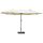 Double parasol oval shape with extra large base 460x270x240 cm in beige color 